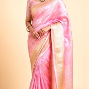 Vibrant Pink Pure Silk Saree