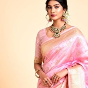 Vibrant Pink Pure Silk Saree