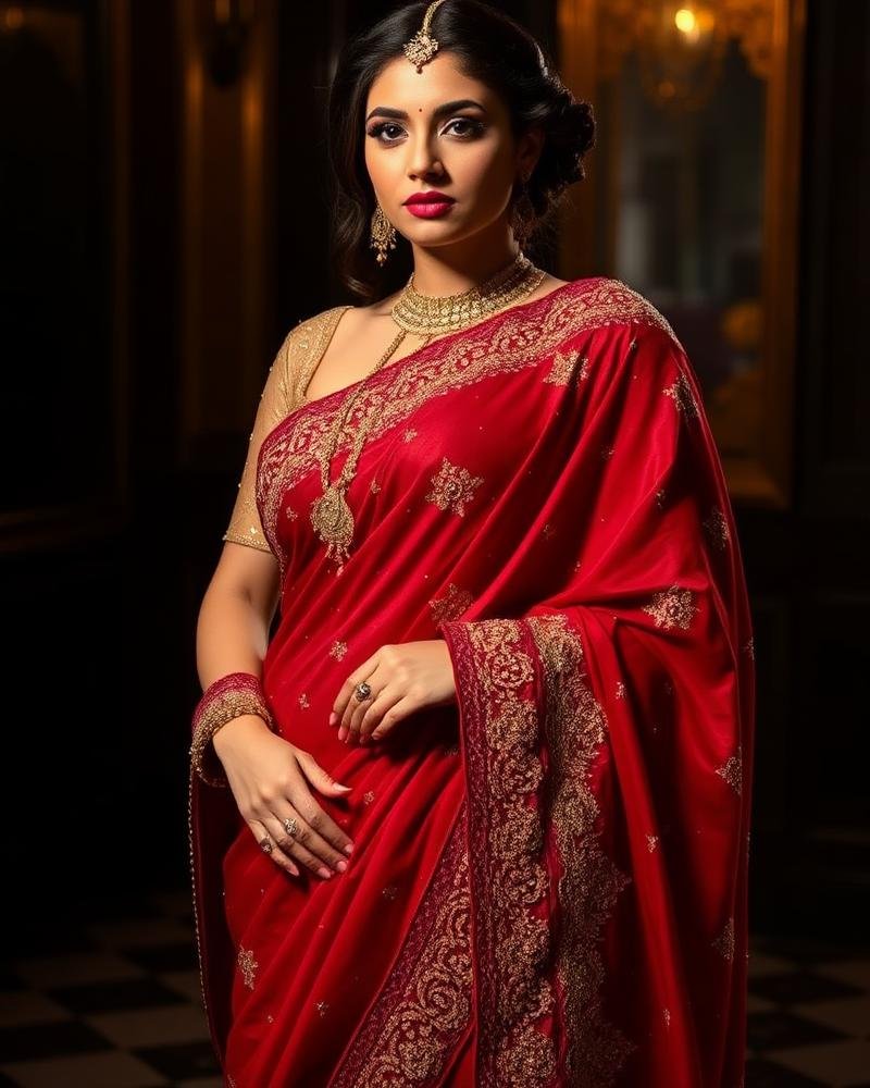 Royal Red Pure Silk Saree